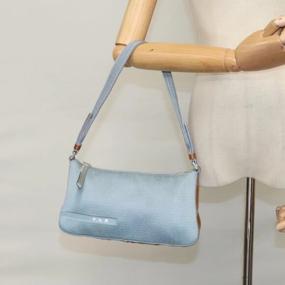 PRADA Sports Shoulder Bag Canvas Blue Auth - Picture 1 of 16